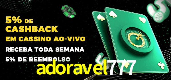 Promoções do cassino ao Vivo adoravel777
